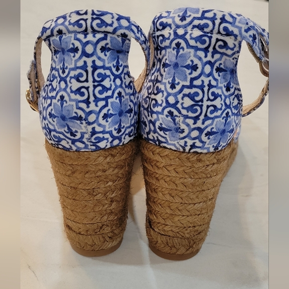 VISCATA Barcelona Cobalt Blue Platform Wedge Sandals - Picture 3 of 8